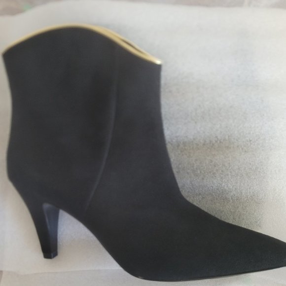 TWINSET LUXURY MILANO Suede Ankle Boots(size 6)|*SCULPTED HEEL-DRESS UP or DOWN* - Picture 14 of 16